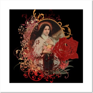 St Therese of Lisieux Little Flower Rose Catholic Saint Posters and Art